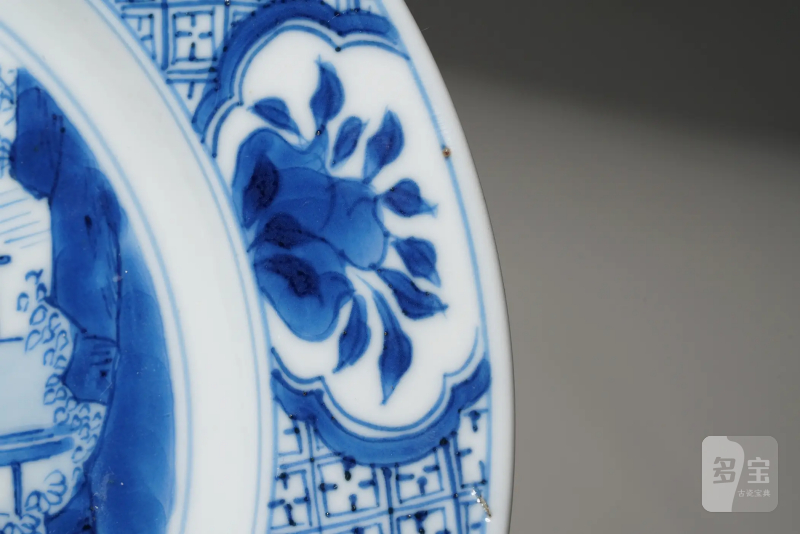 清康熙 青花西厢记图盘 - 图8